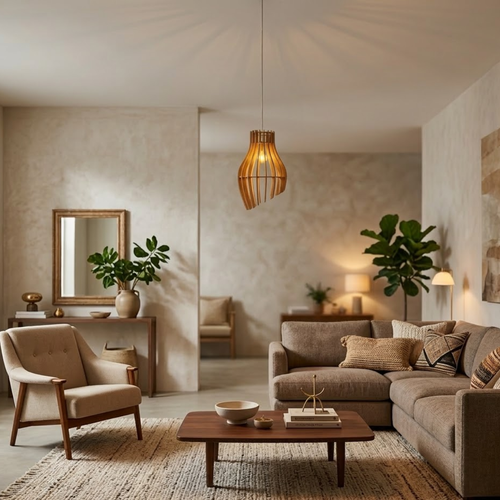 Lampe décorative en bois qui transforme votre salon ✨