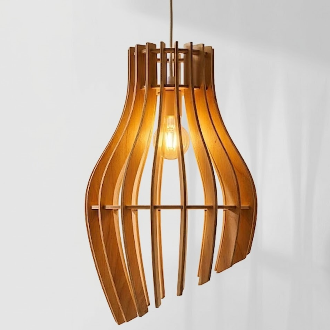 Lampe décorative en bois qui transforme votre salon ✨